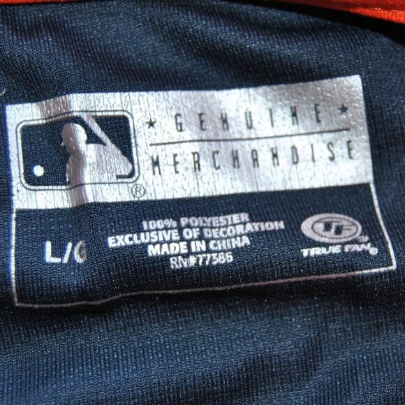 Detroit Tigers MLB Genuine Merchandise Large Navy Blue w/ Orange Sleeves - Picture 5 of 6